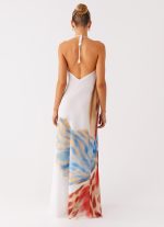 Stars Align Cowl Maxi Dress - White Sea Bloom - 图片 3