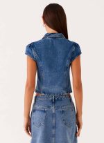 Stella Button Up Top - Blue - 图片 3