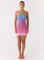 Step Closer Sequin Knit Mini Dress - Disco Ombre - 图片 4