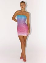 Step Closer Sequin Knit Mini Dress - Disco Ombre