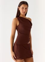 Stereotype One Shoulder Top - Chocolate - 图片 5