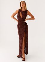 Sterling Wrap Maxi Dress - Chocolate - 图片 3
