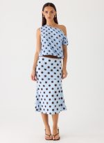 Stick Around Top - Blue Mocha Dot - 图片 5