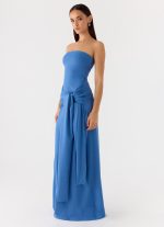 Stole My Heart Maxi Dress - Washed Navy - 图片 4