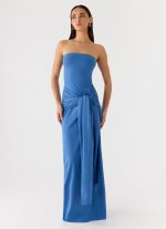 Stole My Heart Maxi Dress - Washed Navy - 图片 5