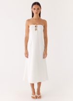 Sun Searching Midi Dress - White