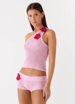 Sunray Shine Crochet Top - Pink - 图片 5