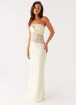 Sweet Energy Strapless Maxi Dress - Yellow - 图片 5