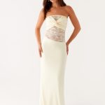 Sweet Energy Strapless Maxi Dress - Yellow