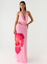 Sweet Charm Cowl Neck Top - Baby Pink - 图片 6