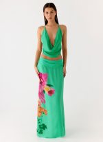 Sweet Charm Cowl Neck Top - Jungle Bloom - 图片 6