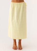 Sweet Lullaby Midi Skirt - Lemon Yellow - 图片 2