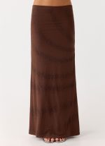 Sweet Sky Beaded Maxi Skirt - Chocolate - 图片 4