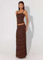 Sweet Sky Beaded Top - Chocolate - 图片 2