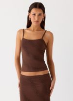 Sweet Sky Beaded Top - Chocolate - 图片 4