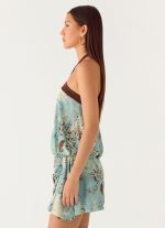 Switch Up Halter Mini Dress - Aqua Blur - 图片 2