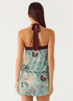 Switch Up Halter Mini Dress - Aqua Blur - 图片 3