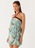 Switch Up Halter Mini Dress - Aqua Blur - 图片 5