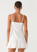 Sync Love Broderie Mini Dress - White - 图片 4