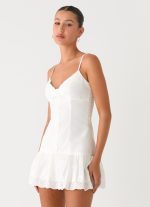 Sync Love Broderie Mini Dress - White - 图片 6