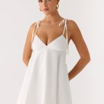 Take Me High Mini Dress - White