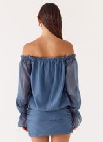 Tedara Mini Dress - Washed Navy - 图片 5