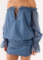 Tedara Mini Dress - Washed Navy - 图片 7