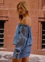 Tedara Mini Dress - Washed Navy - 图片 2