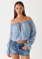 Tedara Top - Blue Mocha Dot - 图片 3