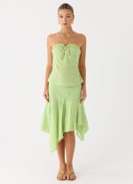 Teneika Beaded Flower Top - Lime - 图片 5