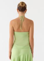 Teneika Beaded Flower Top - Lime - 图片 3