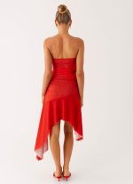 Think About It Midi Dress - Fire Red - 图片 3