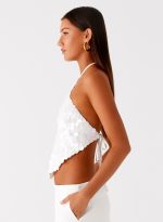 Tijana Beaded Halter Top - Ivory - 图片 7