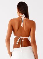Tijana Beaded Halter Top - Ivory - 图片 8