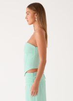 Tillie Corset Top - Aqua - 图片 3