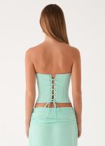 Tillie Corset Top - Aqua - 图片 2