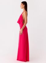 Tropic Muse Beaded Cowl Maxi Dress - Fuchsia - 图片 2