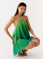 Twin Flame Mini Dress - Green Gradient - 图片 6