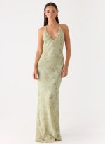 Ultra Quiet Halter Maxi Dress - Wispy Fern - 图片 4
