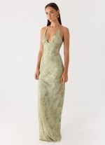 Ultra Quiet Halter Maxi Dress - Wispy Fern - 图片 6
