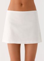 Under Heat Mini Skirt - White - 图片 6
