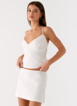 Under Heat Mini Skirt - White - 图片 5