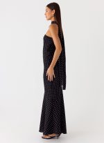 Under The Pagoda Maxi Dress - Black Polkadot - 图片 6