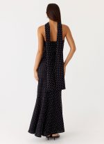 Under The Pagoda Maxi Dress - Black Polkadot - 图片 7