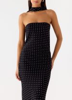Under The Pagoda Maxi Dress - Black Polkadot - 图片 9