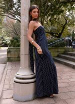 Under The Pagoda Maxi Dress - Black Polkadot - 图片 2
