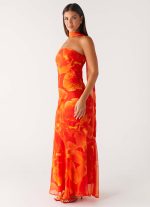 Under The Pagoda Maxi Dress - Orange Floral - 图片 6