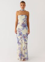 Under The Pagoda Maxi Dress - Violet Blossom - 图片 4