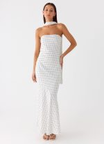 Under The Pagoda Maxi Dress - White Polkadot - 图片 7