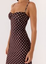Vamonos Maxi Dress - Chocolate Blue Dot - 图片 6